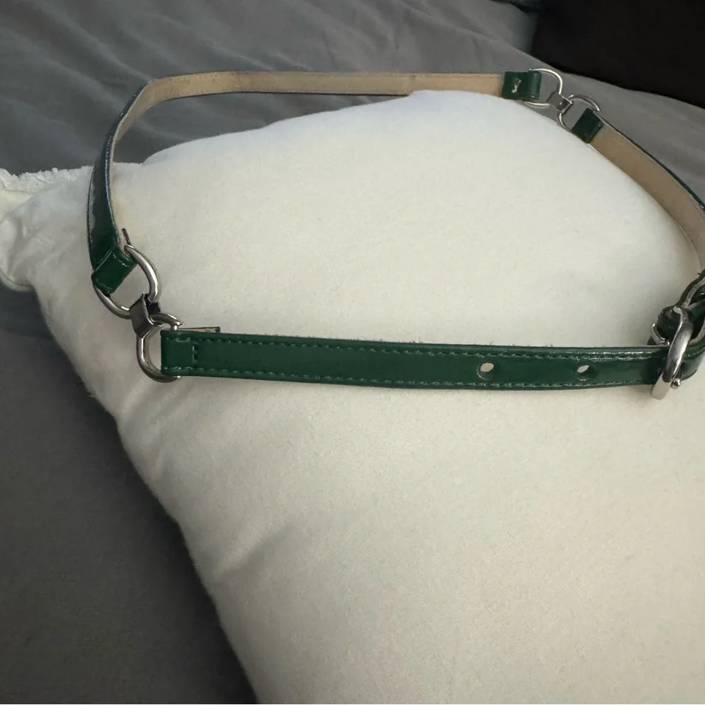 Talbots Green Genuine Patent Leather Belt S